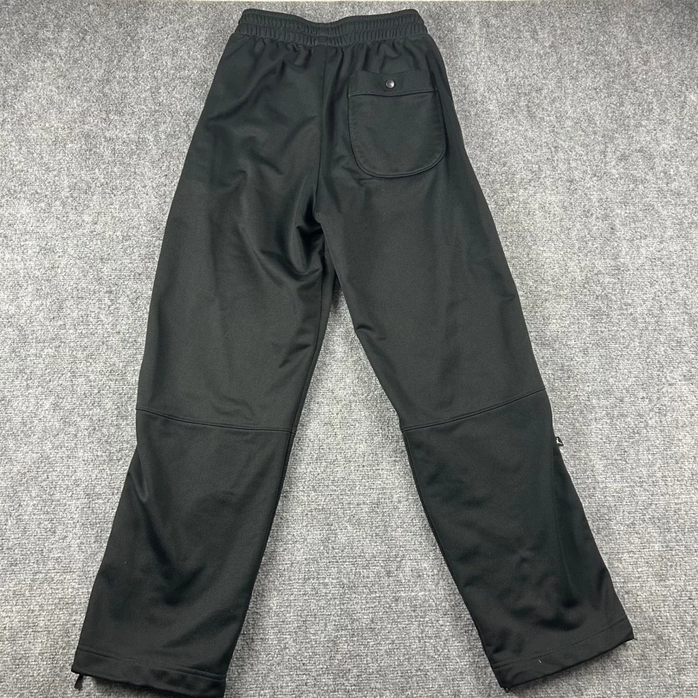 Jordan Track Pants Mens Medium Black Red Jumpman Stripe Zip‎ Cuff Athletic